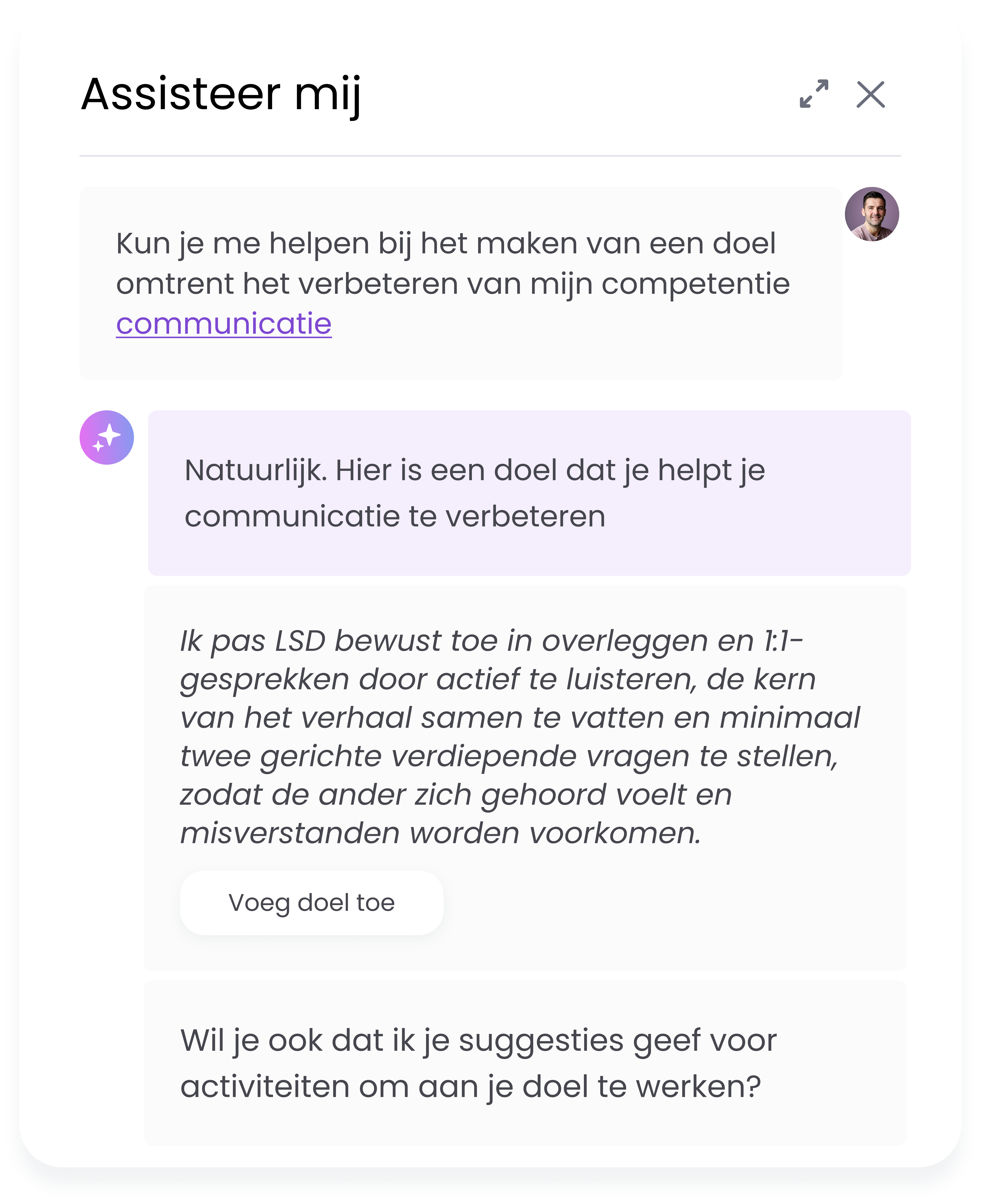 AI-assistent voor het opstellen van doelen