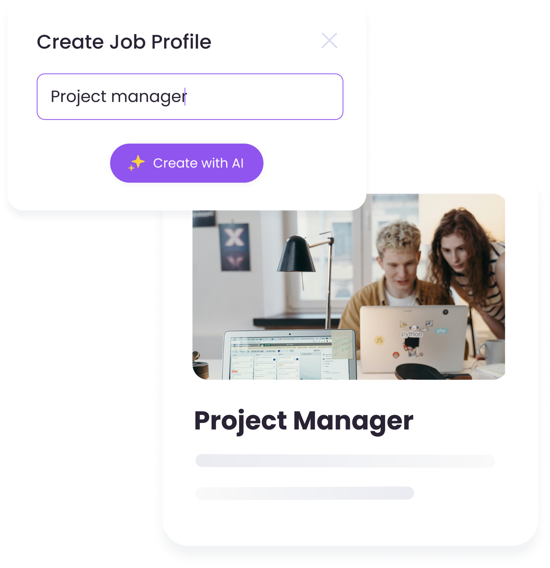 Create job profile with AI