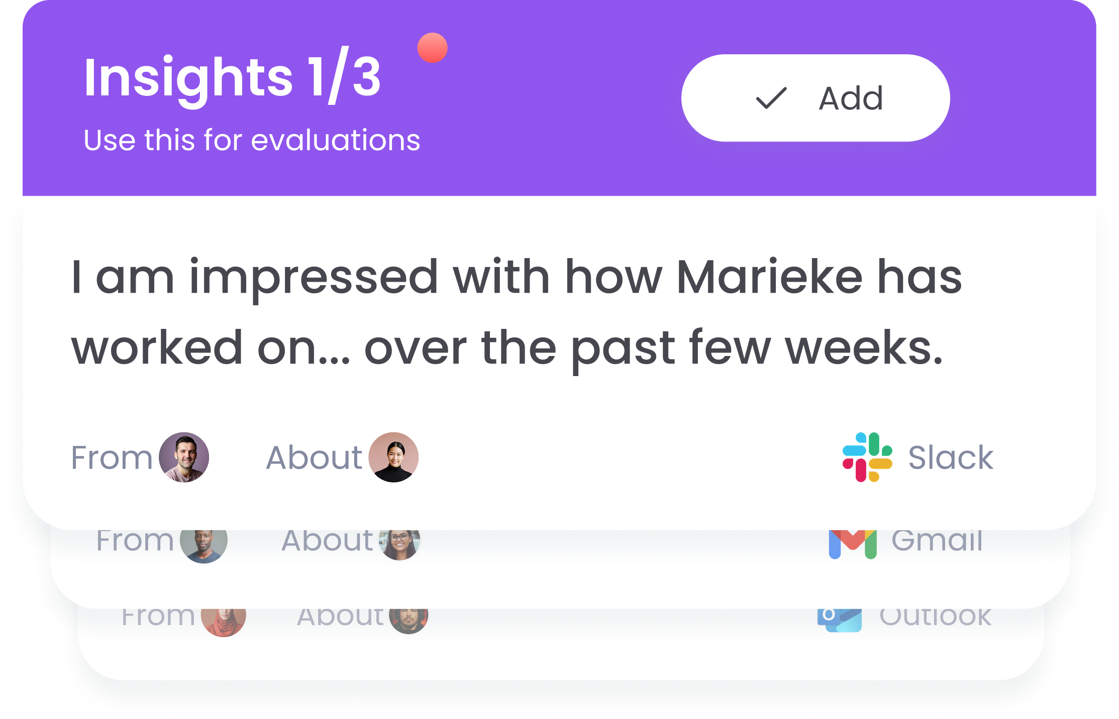 Collecting feedback for evaluations