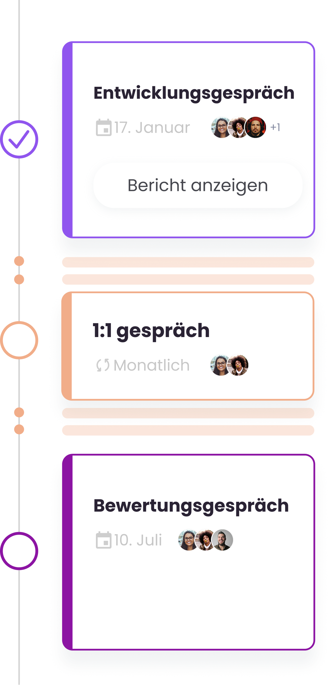 Regelmäßiges Einchecken bei 1:1-Gesprächen