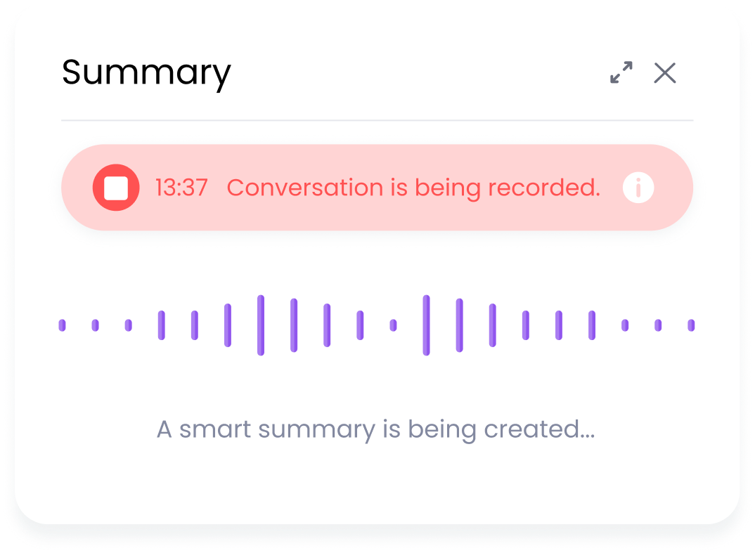 Automatic meeting summary with action items