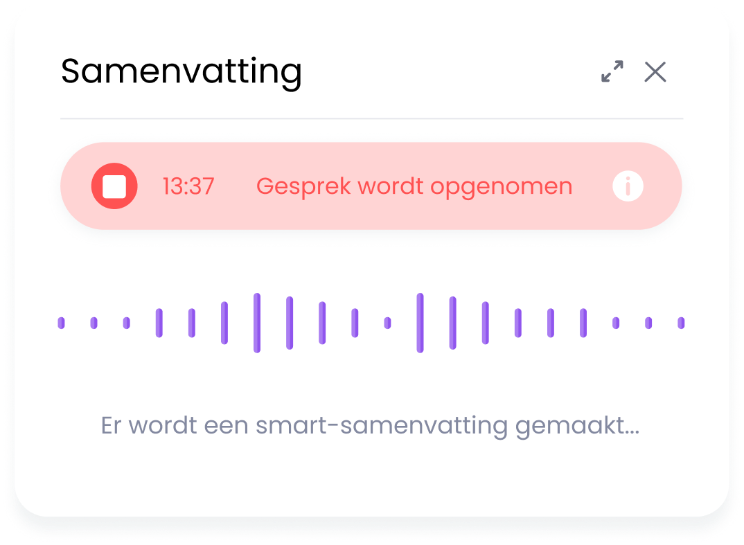 Automatisch gespreksverslag met actiepunten