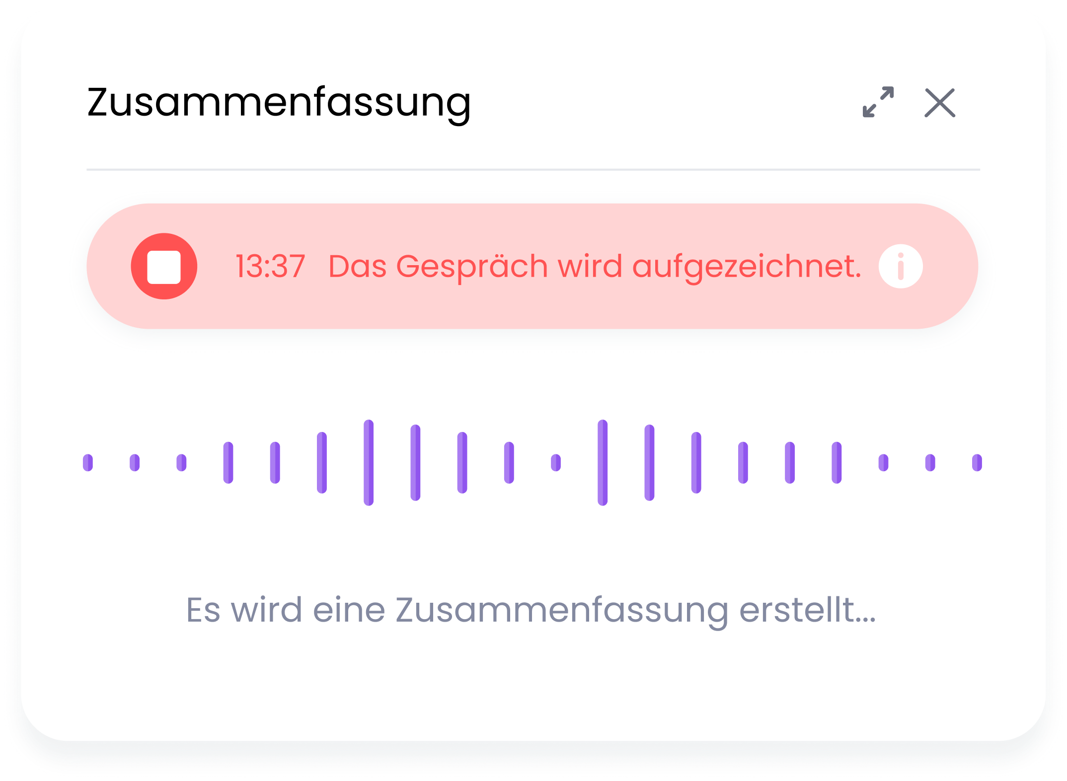 Gespreksamenvatting met voice-to-text